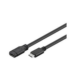 Prodlužovací kabel USB 3.1 konektor C/male - C/female, černý, 1m ku31mf1 - Kabely + redukce