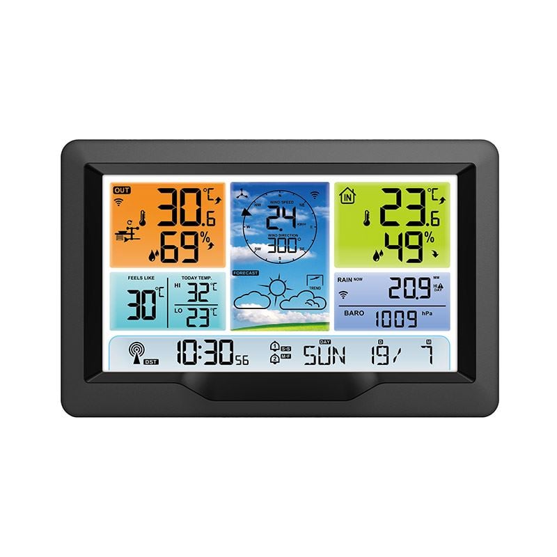 Profesionálna meteorologická stanica Solight, prehľadné a dizajnové zobrazenie, tlak, teplota, vlhkosť, zrážky, vietor