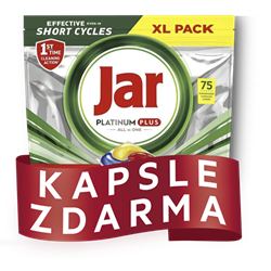 PROMO Balení mycích kapslí Jar Platinum Plus (75 + 42 ks) ZDARMA po registraci