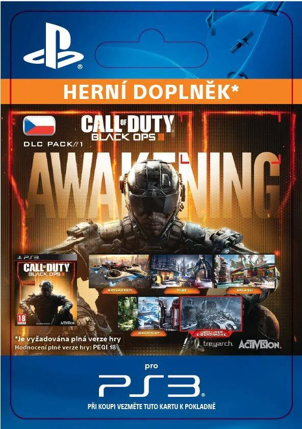 - PS3 - Call of Duty®: Black Ops III - Awakening DLC elektronická licence
