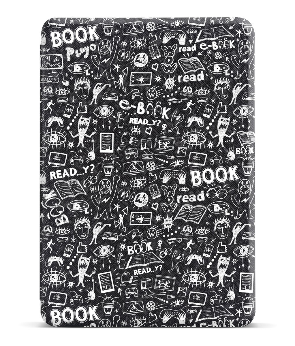 Puzdro Connect IT Doodle pre Amazon Kindle Paperwhite 4 (2018), čierne