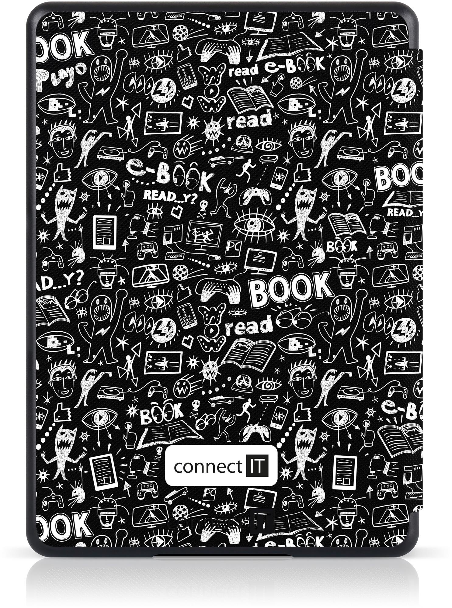 Puzdro CONNECT IT pre Amazon Kindle 2021 (11. gen.), DOODLE black