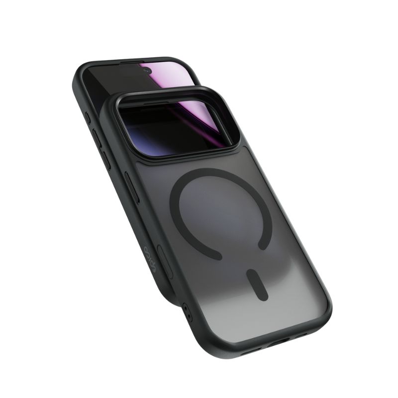 Puzdro Epico HeroMatte Pro Mag+ | iPhone 17 Pro | čierne | kompatibilné s Qi2 a MagSafe | krížové úchyty a ochrana ostrova fotoaparátu