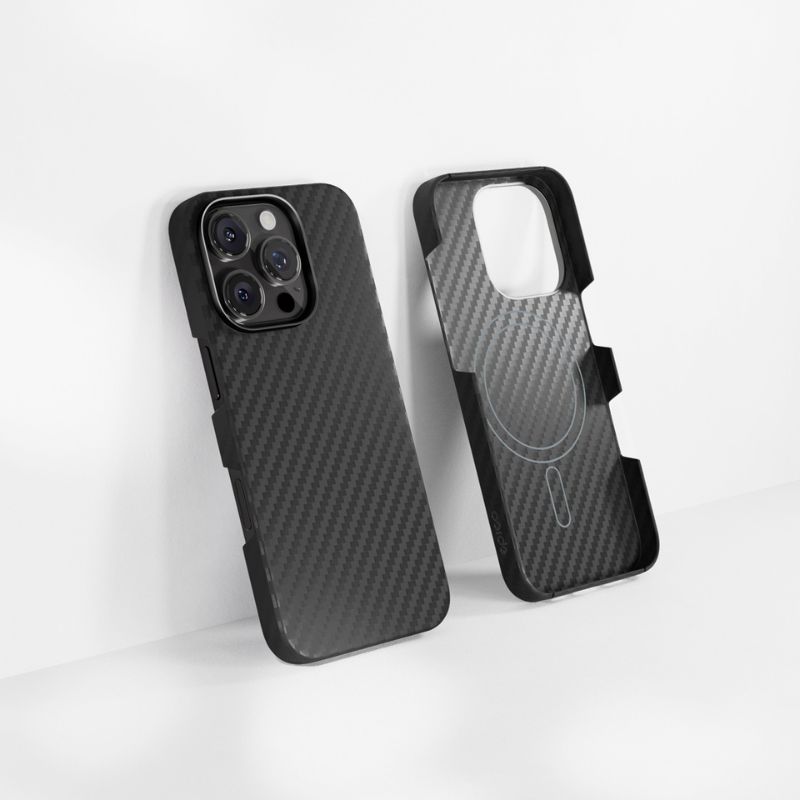 Puzdro Epico Mag+ Carbon pre iPhone 16 Pro - čierne
