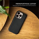 Puzdro FIXED MagLeather pre Apple iPhone 18 Pro Max/17 Pro Max, z vegánskej kože s podporou MagSafe, čierne