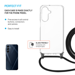 Puzdro FIXED Pure Neck s čiernou šnúrkou pre Samsung Galaxy A26 5G