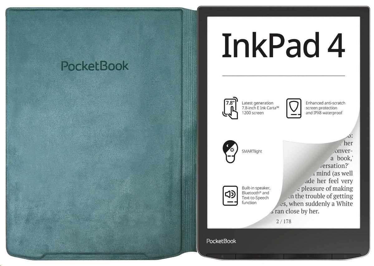 Puzdro PocketBook Flip pre InkPad Color2, InkPad 4, zelené