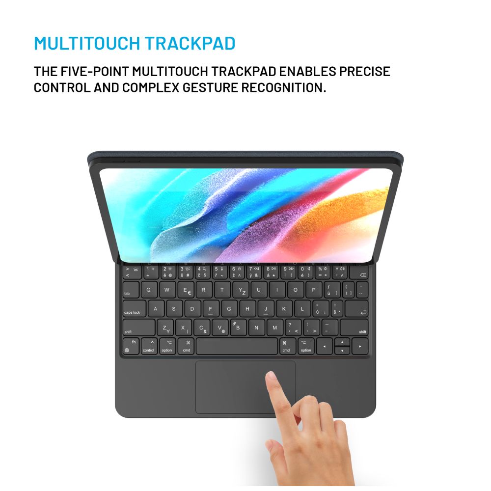 Puzdro s bezdrôtovou klávesnicou FIXED Typee pre Apple iPad Pro 11" (2018-2022)/iPad Air (2020-2025), CZ, čierne
