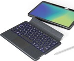 Puzdro Spello s podsvietenou klávesnicou | Samsung Tab A9+ 11” | CZ | čierna | integrovaný stojan a slot na stylus