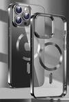Puzdro Swissten Clear Jelly MagStick pre Apple iPhone 15 Pro Max, čierne