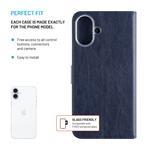 Puzdro typu kniha FIXED Opus pre Apple iPhone 16 Plus, modré