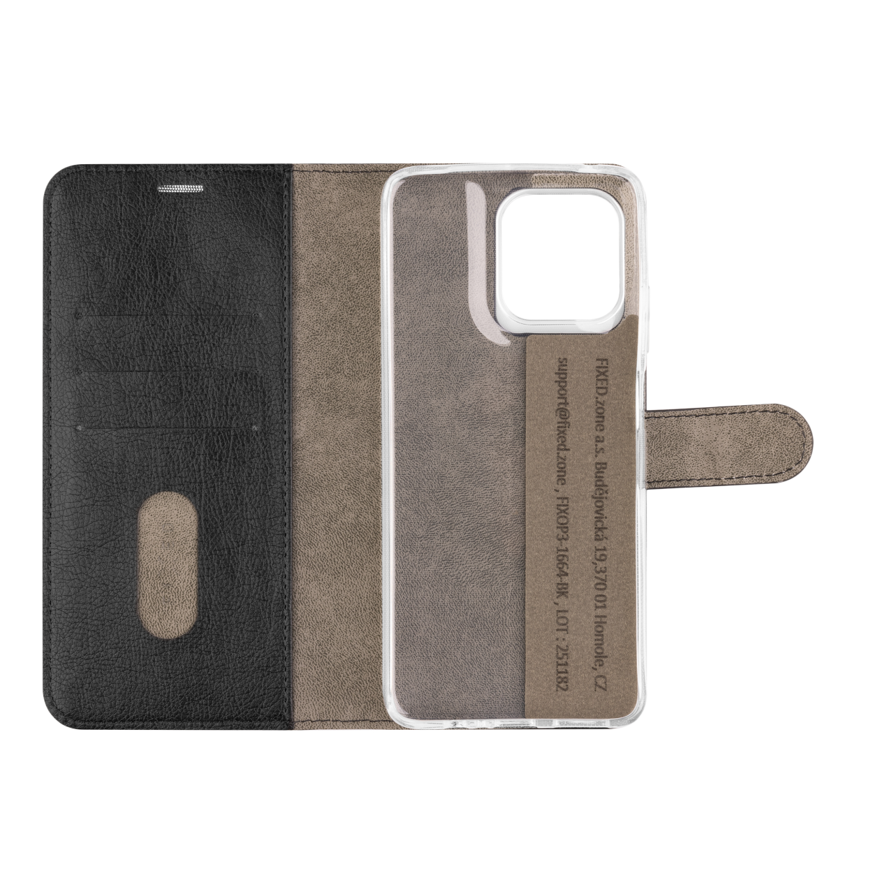 Puzdro typu kniha FIXED Opus pre Motorola Moto G57 Power, čierne