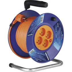 PVC prodlužovací kabel na bubnu – 4 zásuvky, 20m, 1mm2