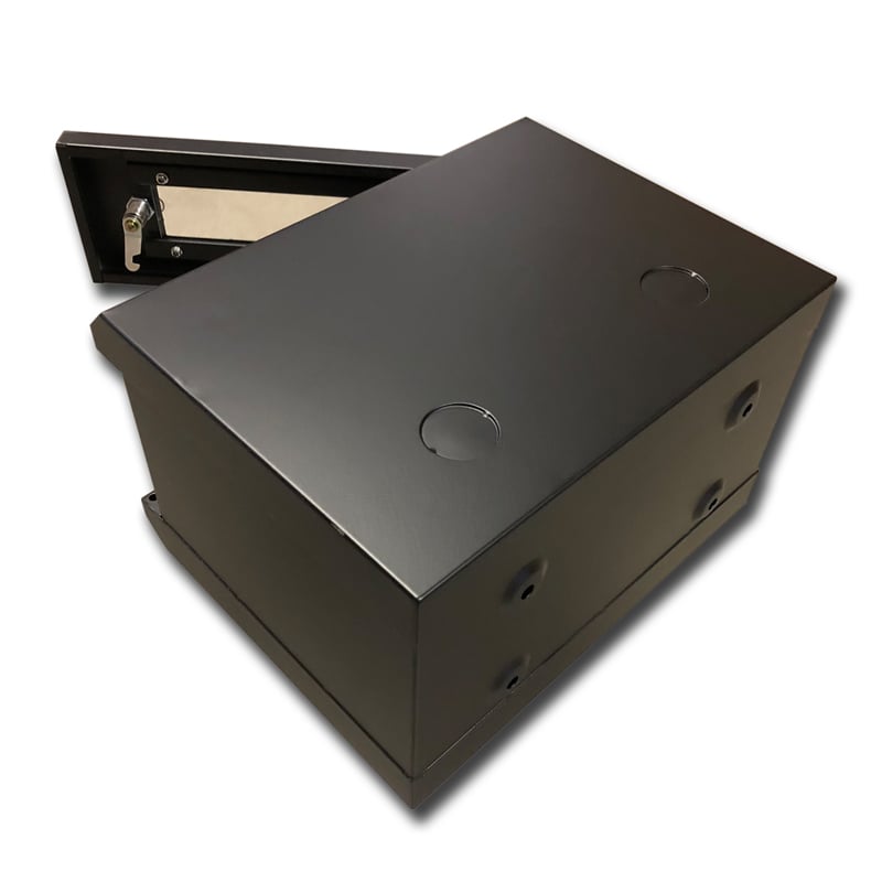 RACK DATACOM 10" nástěnný rozvaděč 4U/280 mm (sklo) černý