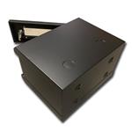 RACK DATACOM 10" nástěnný rozvaděč 4U/280 mm (sklo) černý