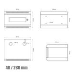 RACK DATACOM 10" nástenný rozvádzač 4U/280 mm 7010