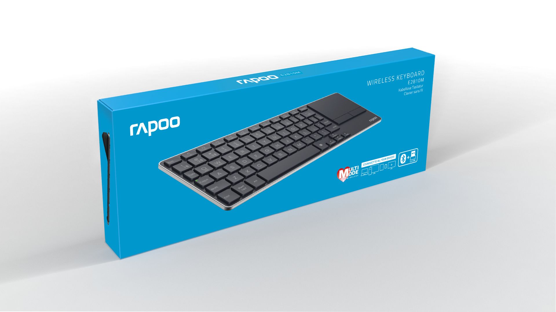 Rapoo E2810M multi-mode bezdrátová klávesnice CZ/SK černá