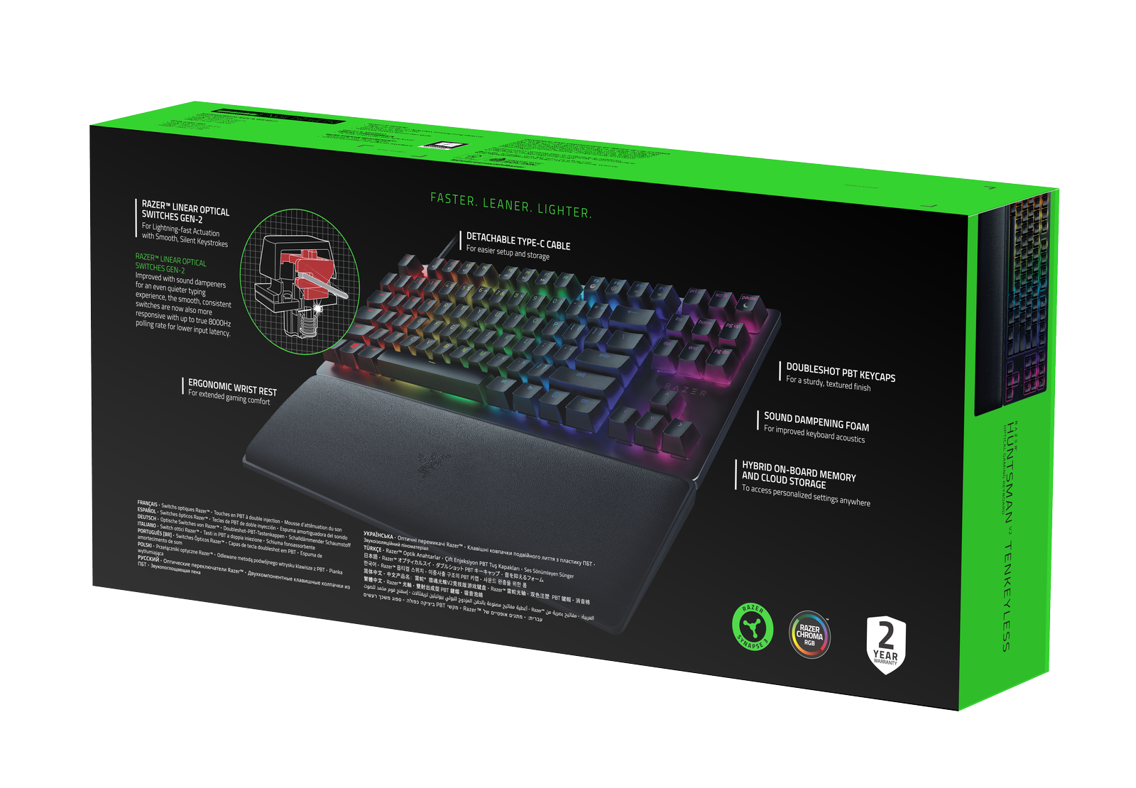 Razer Huntsman V2 Tenkeyless (Red Switch), USA