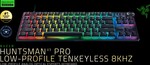 Razer Huntsman V3 Pro s nízkoprofilovou konštrukciou bez numerickej klávesnice, 8 kHz – rozloženie klávesov US