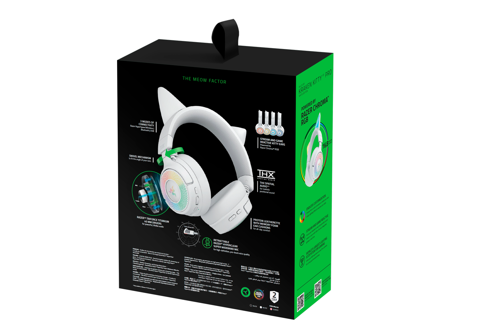 Razer Kraken Kitty V3 Pro - biely