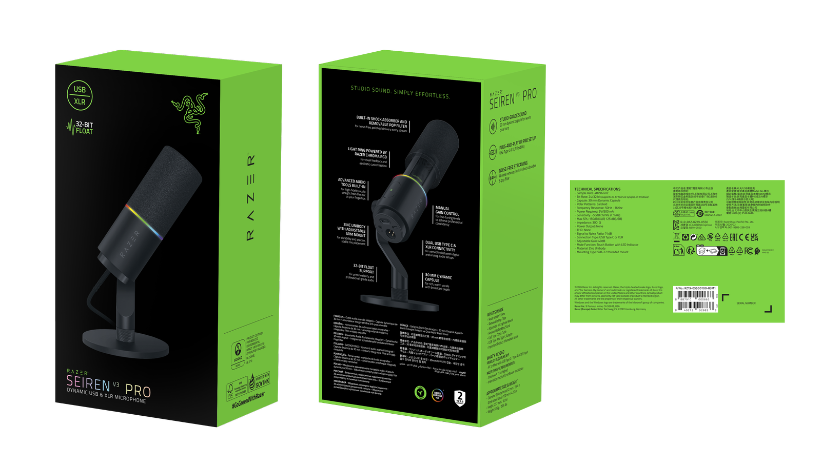 Razer Seiren V3 Pro - Black