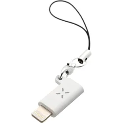 Redukce FIXED Link pro nabíjení a datový přenos z microUSB na Lightning, bílá