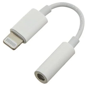 Redukčný kábel Lightning audio na 3,5 mm stereo jack/female, biely