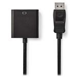 Redukčný kábel NEDIS DisplayPort/ zástrčka DisplayPort - zásuvka DVI-D 24+1p/ čierna/ 20cm