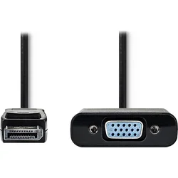 Redukčný kábel NEDIS DisplayPort/ zástrčka DisplayPort - zásuvka VGA/ čierna/ 20 cm