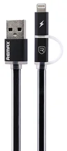 Remax Aurora Apple Lightning + MicroUSB datový kabel USB, černý
