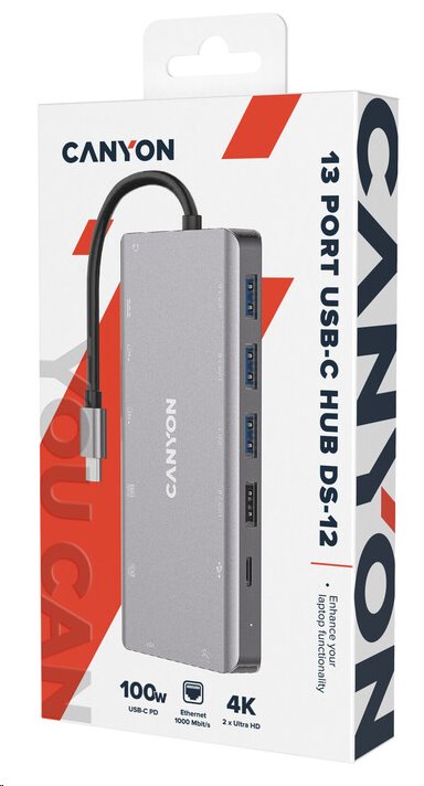 Replikátor portov CANYON DS-12 13v1, PD 100W