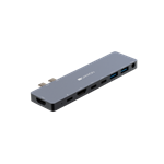 Replikátor portov CANYON DS-8, 8v1, pre Apple Macbook s Thunderbolt 3 (USB-C 87W),1Type C PD87W+2Type C data+2HDMI