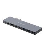 Replikátor portov CANYON DS-8, 8v1, pre Apple Macbook s Thunderbolt 3 (USB-C 87W),1Type C PD87W+2Type C data+2HDMI