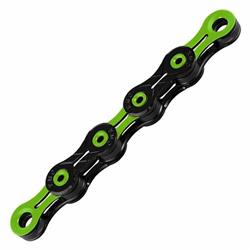 Řetěz KMC DLC 10 Super Light, 10 rychlostí, zeleno/černý - 116 článků