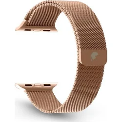 RhinoTech ocelový řemínek milánský tah pro Apple Watch 38 / 40 / 41mm růžově-zlatý