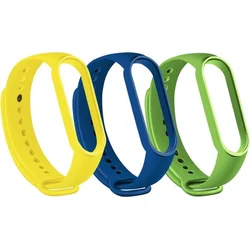 RhinoTech remienky pre Xiaomi Mi Band 5 (3-pack dark blue, yellow, green)
