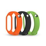 Rhinotech remienok pre Xiaomi Mi Band 7, (3-pack), čierna / oranžová / zelená