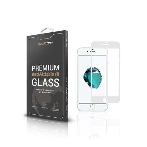 RhinoTech Tvrdené ochranné 3D sklo pre Apple iPhone 7 Plus / 8 Plus (White) RT057