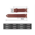RhinoTech univerzální řemínek Genuine Leather Quick Release 20mm černý