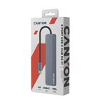 Rozbočovač CANYON DS-17 6v1 4k USB-C sivý