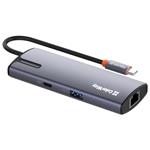 Rozbočovač ColorWay 6v1 USB/ 1x USB-C/ 1x RJ45/ 4x USB-A