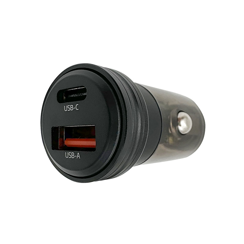 Rýchla nabíjačka do auta Solight 30W USB-C + A