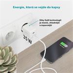 Rýchla nabíjačka Epico UltraBoost GaN 35W Power EA35 + 1,2 m kábel USB-C - biela