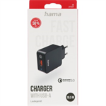 Rýchla nabíjačka Hama USB QC 3.0, 19,5 W