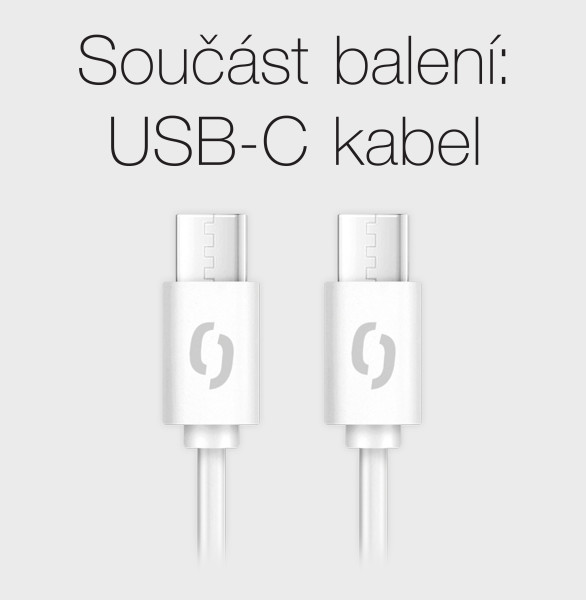 Rychlá nabíječka ALIGATOR PD 20W USB-C, USB-C/USB-C kabel, bílá