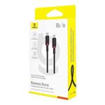 Rýchlonabíjací kábel Baseus Dura USB-C/USB-C 1m 100W červený/čierny