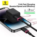 Rýchlonabíjací kábel Baseus Dura USB/Lightning 2 m 2,4 A červený/čierny