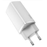 Rýchlonabíjačka Baseus GaN2 Lite USB+USB-C 65W biela