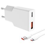 Rýchlonabíjačka Solight USB A+C 20W