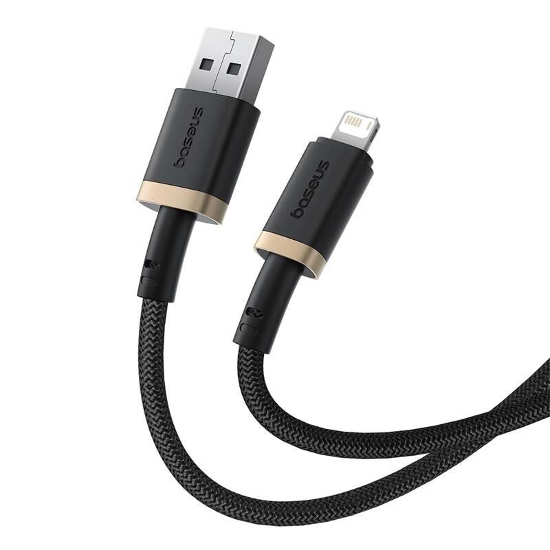 Rychlonabíjecí kabel Baseus Dura USB/Lightning 1m 2.4A černo zlatý